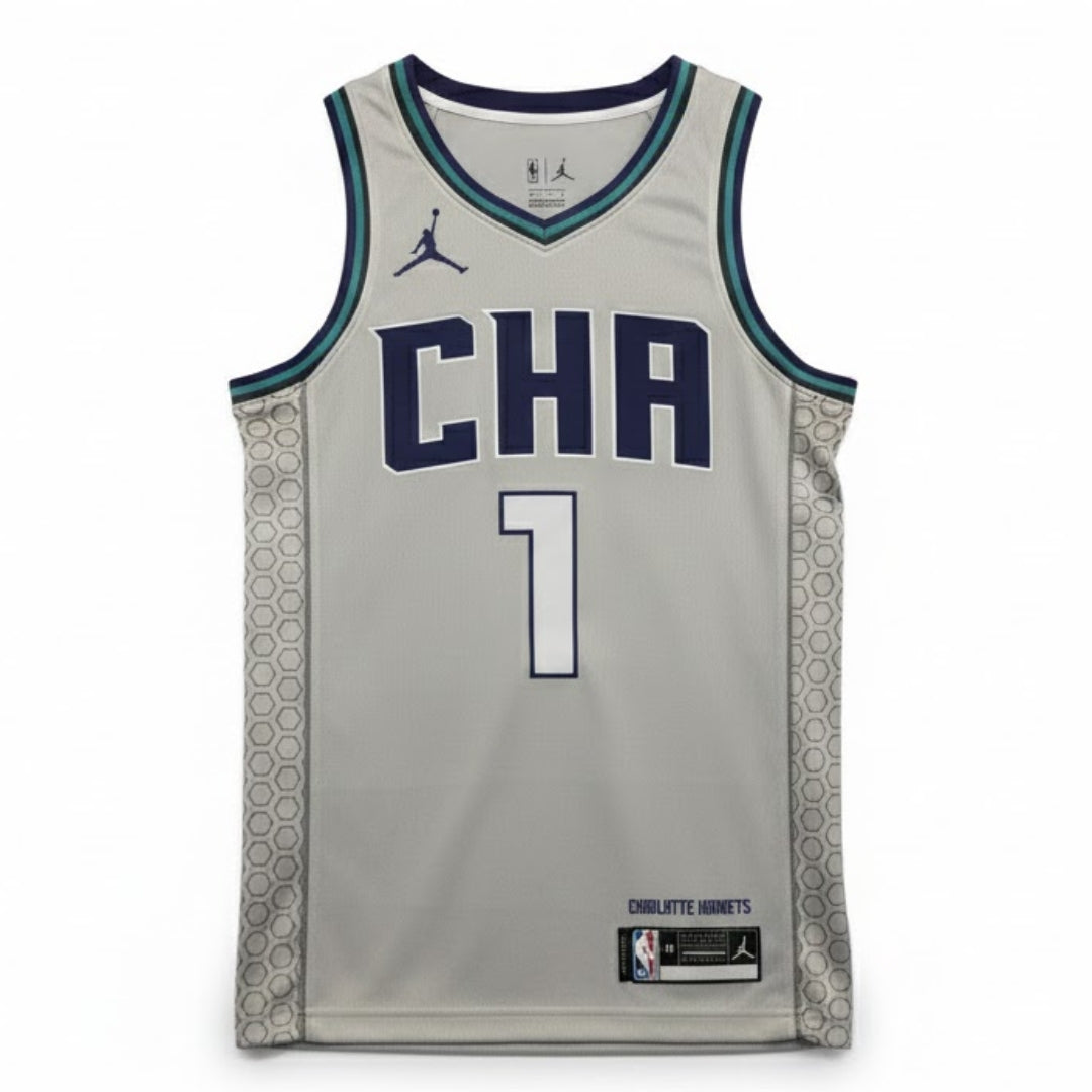 CHA Hornets Jersey Grey